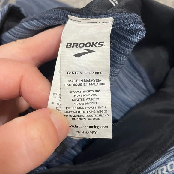 NWOT Brooks Women’s Urban Run Capri Patterned Leggings in Blue Size S - Picture 11 of 13